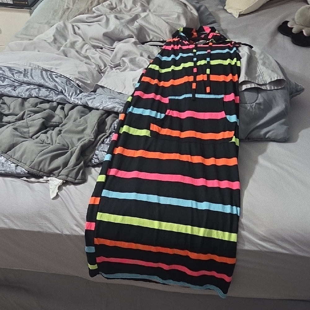 Bobbie Brooks Colorful Striped Maxi Dress